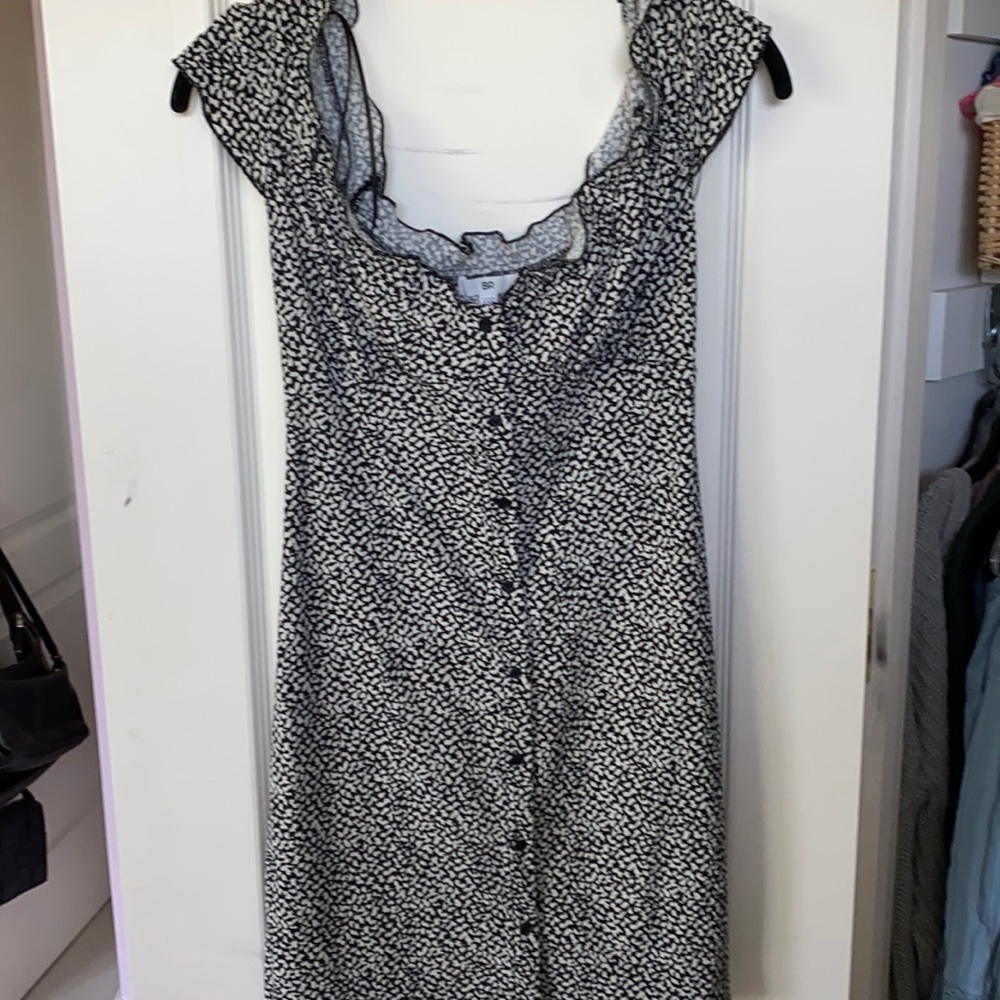 Black and off white  BP patterned dress